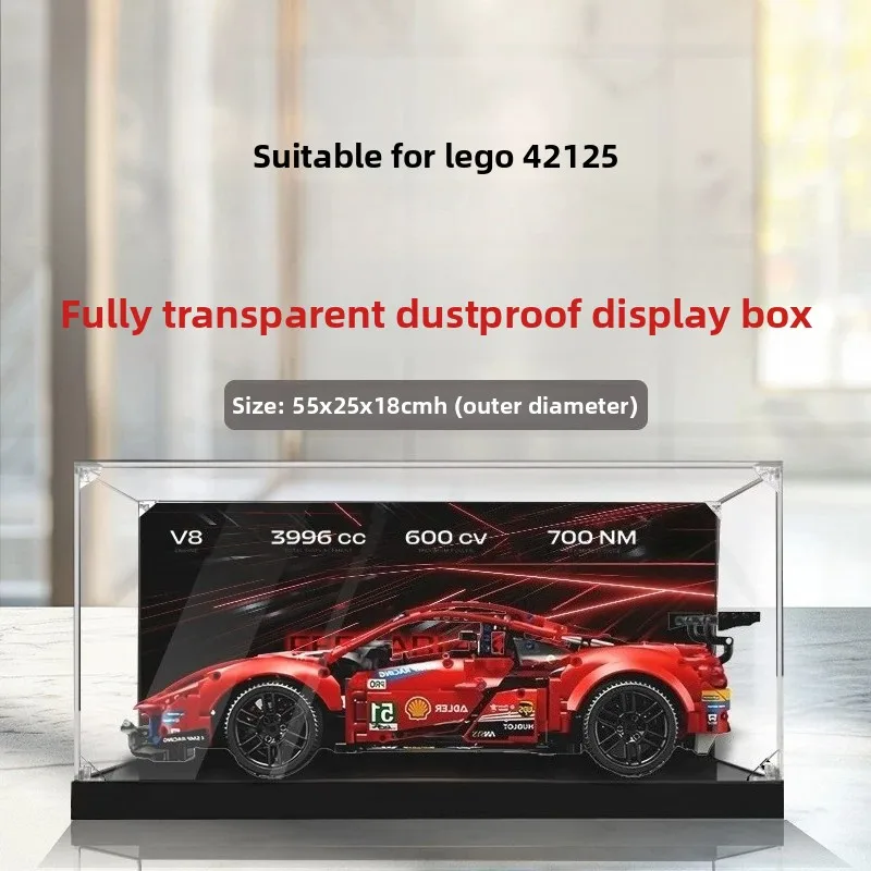 For LEGO 42125  Acrylic Display Case, Crystal Clear Storage Box for Car Model