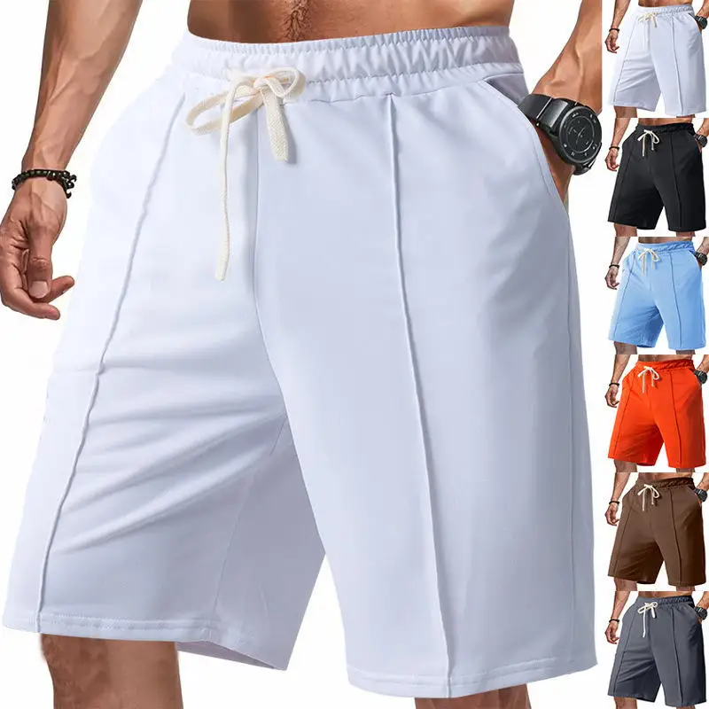 

Summer British Style Golf Casual Sport Trend Pure Color Short Pants Men's Micro Elasticity Three-acetate Fiber Short Shorts