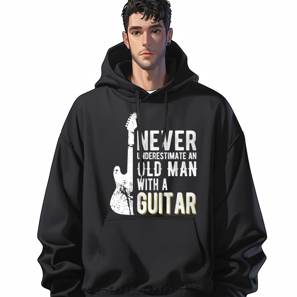

Printed Never underestimate an old man Hoodies Special Round Collar Cool Printed Long Sleeve Hoodies Hip hop Sweatshirt
