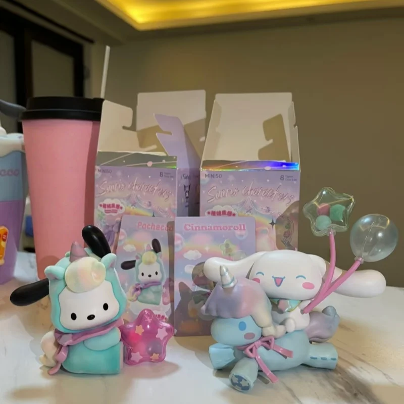 New Authentic Miniso Sanrio Fantasy Park Series Blind Box Kuromi Yugui Dog Female Birthday Gift Ornament