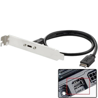 USB 3.1 Front Panel Header Type-E To Type-C Adapter 0.5m Motherboard Extension Cable with Panel Mount Screw for ASUS Desktop