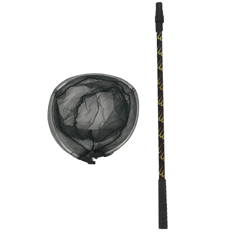 Hot AD-145Cm Retractable Telescoping Aluminum Alloy Pole Foldable Fishing Brail Landing Net Tackle Fishing Accessories