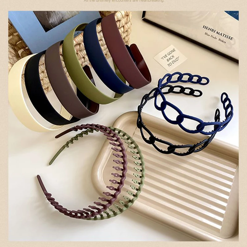 Women Men Headband Hair Bands Set Simple Non-Slip Girl Hair Accessories Hairband Headwear Hair Hoop Clasp Bang Holder