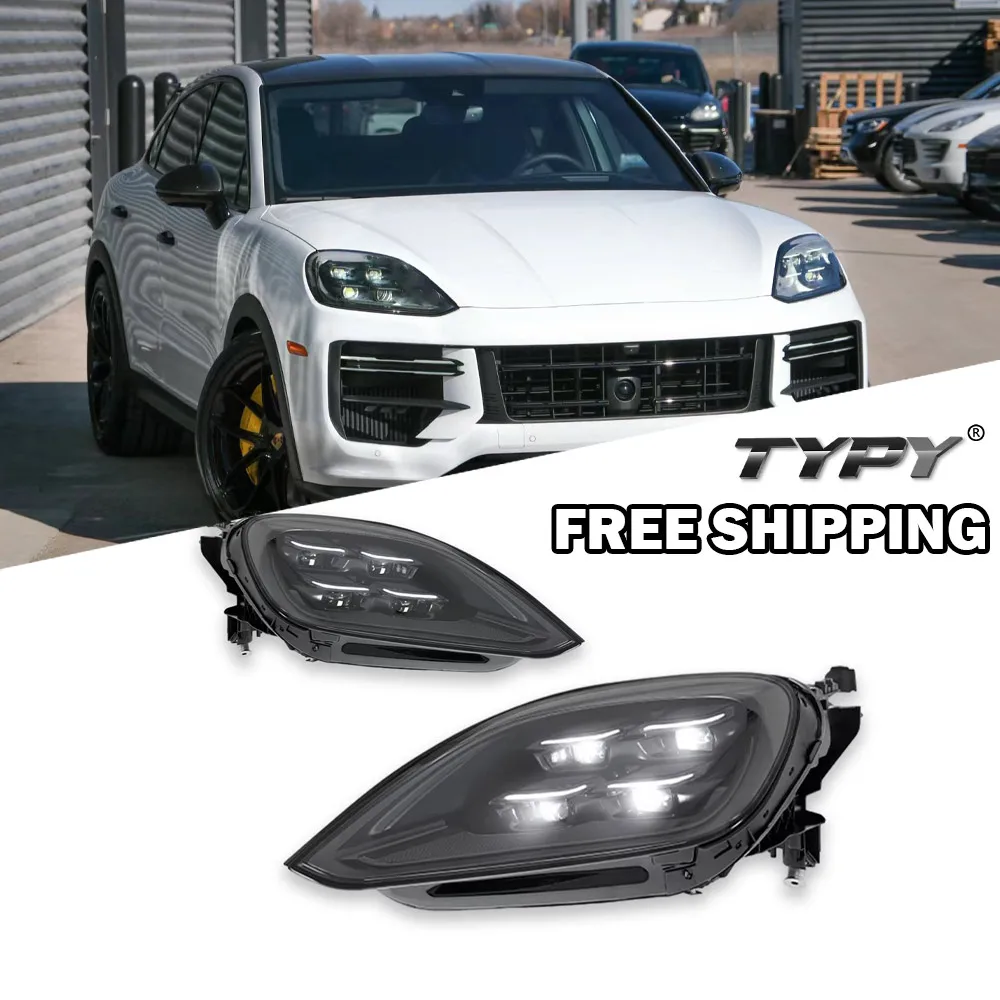 TYPY Car Headlights For Porsche Cayenne 2024-2025 Upgraded 2024 Turbo Styling LED Headlights Dynamic Turn Siganl Lamp Car DRL