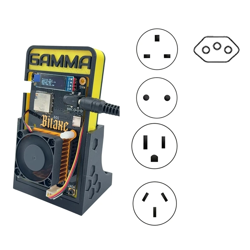 MAKE Bitaxe-Gamma-601-Solo-Miner-1.2TH-S-BM1370-Asic-Chip-Bitcoin-BTC-Miner-18-22W-De-Antminer-S21-Pro-Com-Stand-BR-PLUG