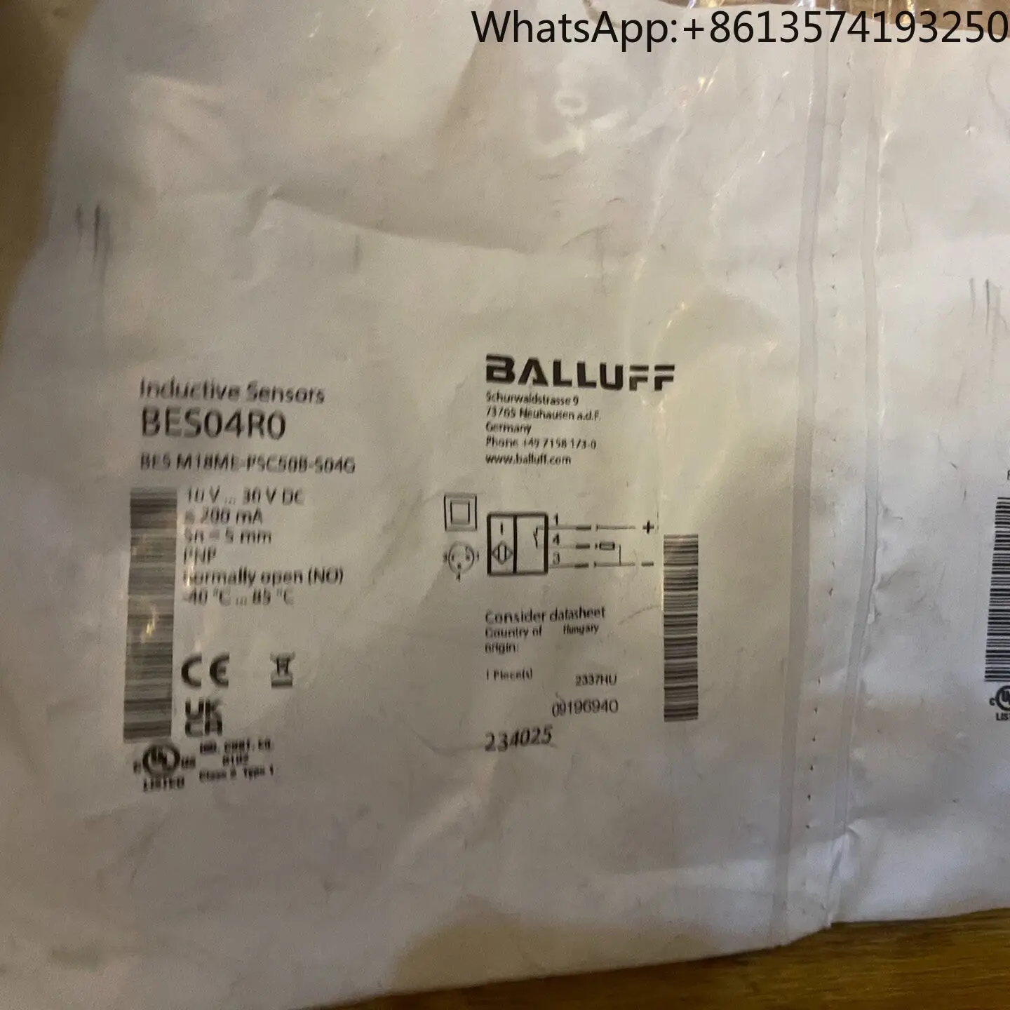 

BALLUFF BES04R0 brand new original genuine unopened close to openingin stock