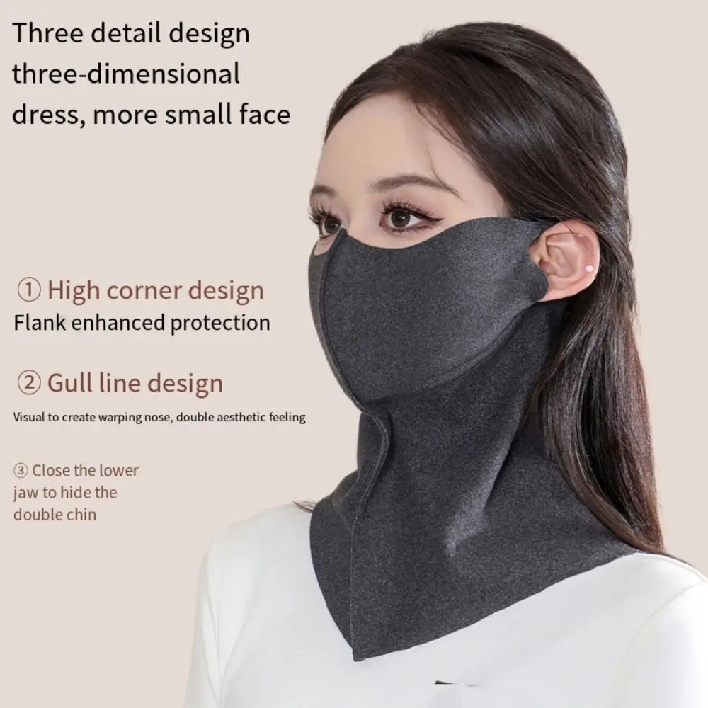 2 Pcs Neck Protector Neck Warmer Mask No Trace Thickened Motorcycle Warming Mask Windproof Three-dimensional Sun Protection Mask