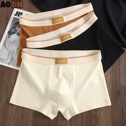 1/3Pcs/Set Solid Colors Men Boxer Shorts Breathable Cotton Men's Underwear Elastic Boyshorts 7A level Antibacterial Male Briefs