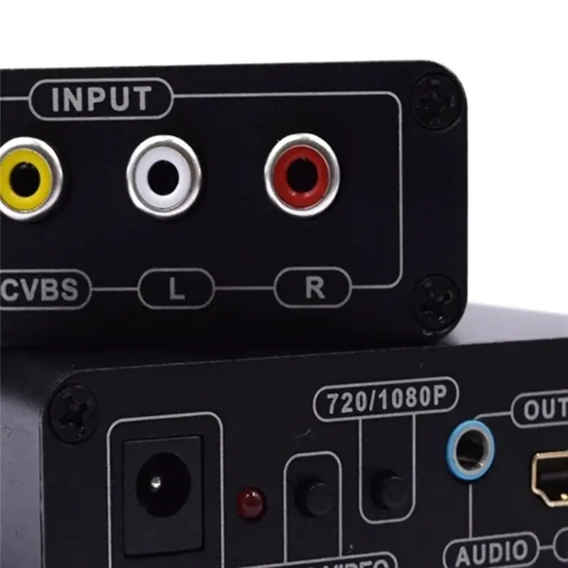 AED6-AV S-Video CVBS Converter Audio -Compatible To S VIDEO+S S VIDEO Composite Switcher Adaptor Upscaler HD 3RCA EU PLUG