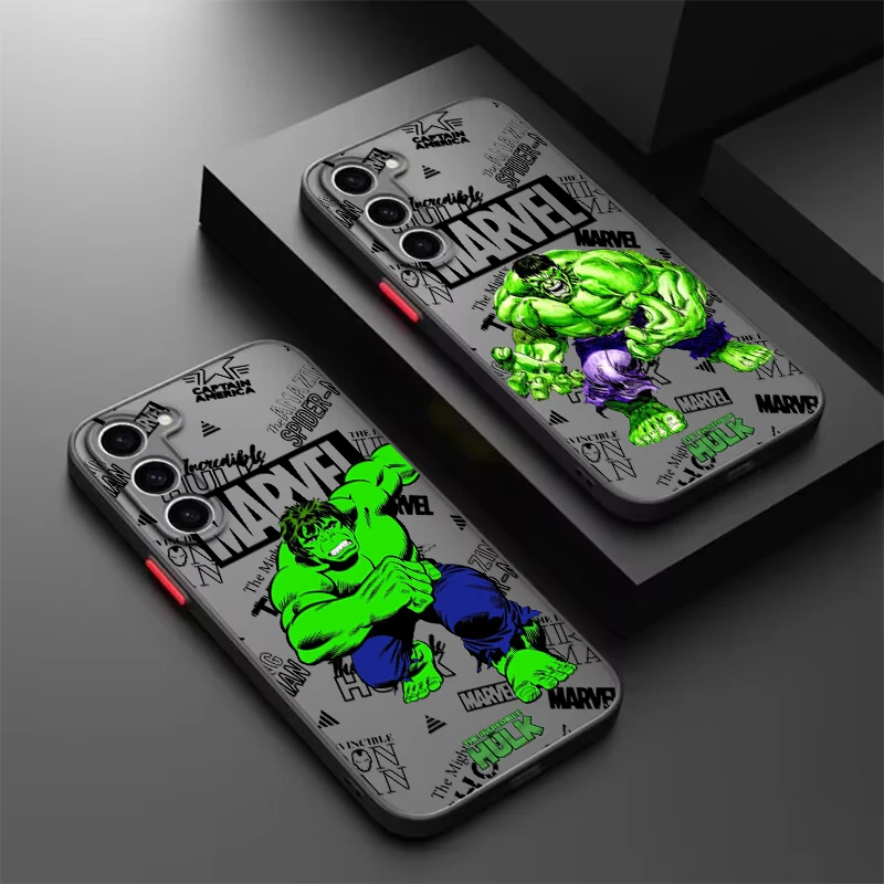 

Marvel Hulk Strong Cool Frosted Translucent For Samsung A53 A52 A33 A32 A51 A71 A21S A13 A73 A50 A22 A12 5G Cover Phone Case