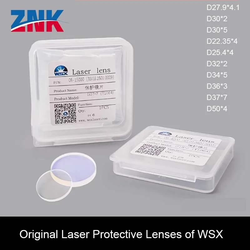 ZNK WSX Original 30*5 Laser Protective Lenses, Cutting Machine and Welding Accessories For Fiber Cutting Head KC13/15