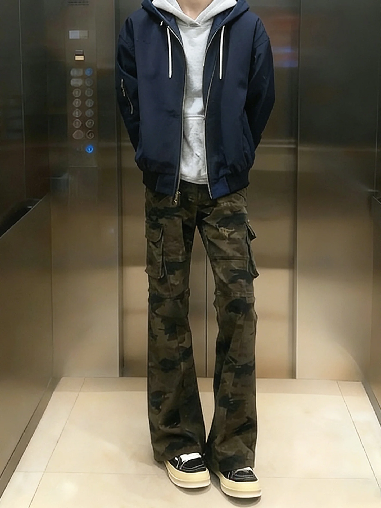 

Мужские джинсы-брюки в стиле американского ретро, прямого кроя, с подкладкой, в стиле Thi Vibe Bell Bot, уличный стиль, облегающие, рабочие