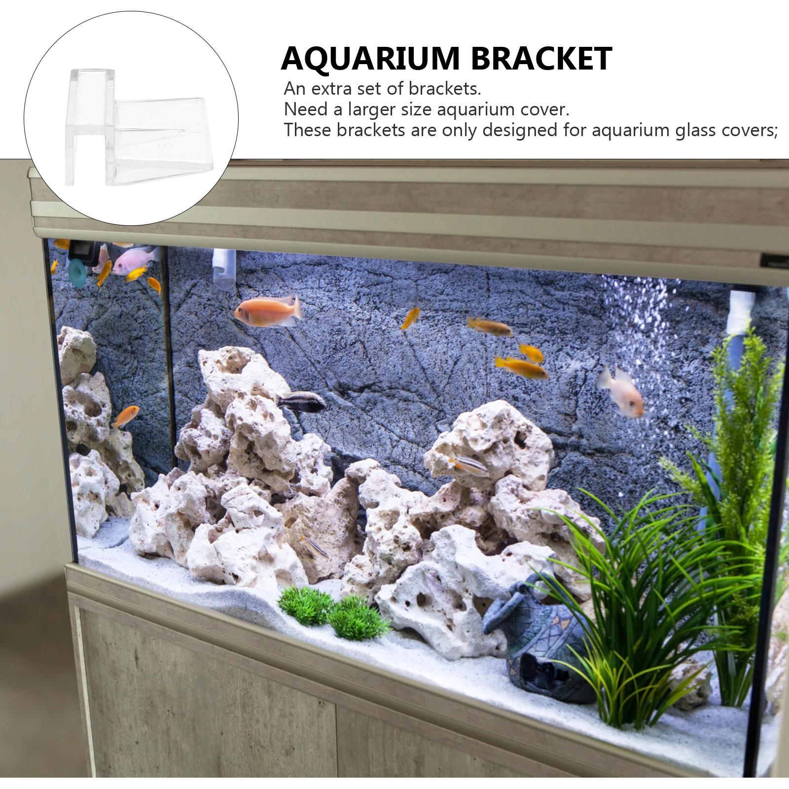 

4 Pcs Plastic Clips Holder Tank Brackets Transparent Plastic Clips Aquarium Glass Cover All Tanks
