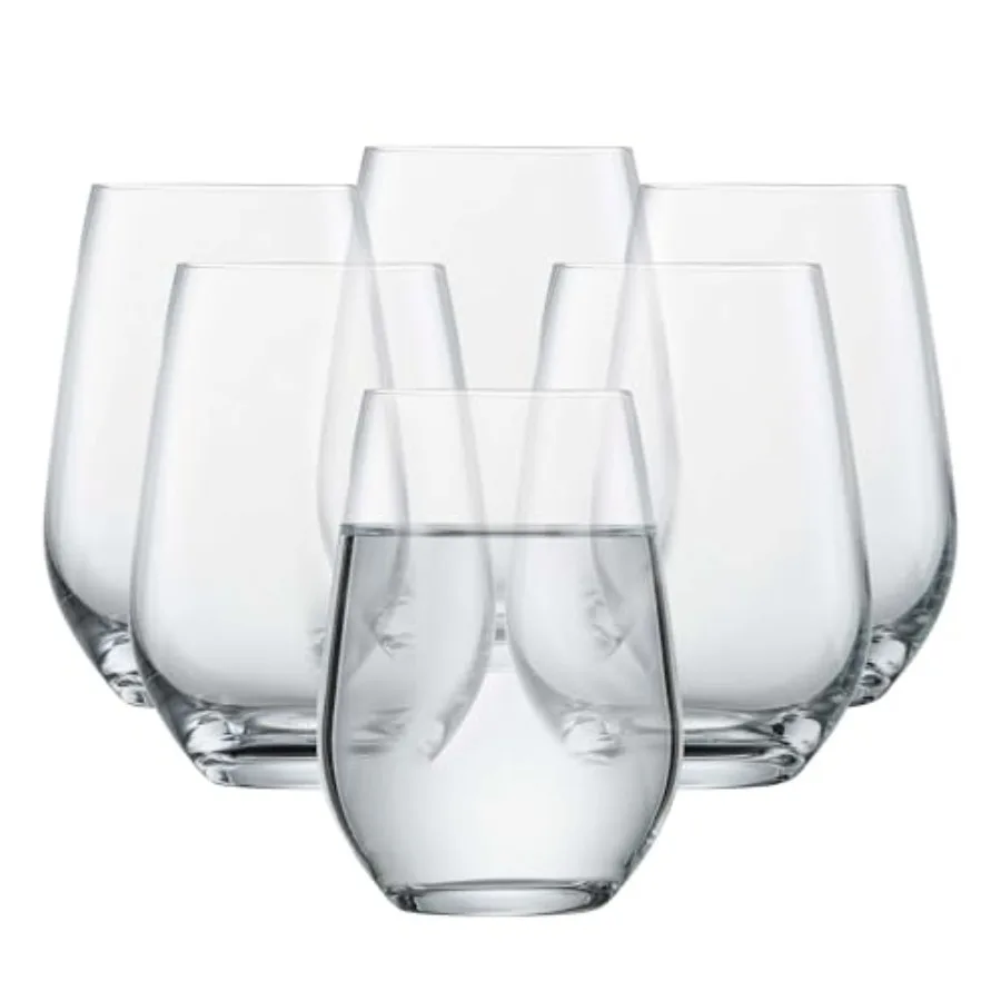 

Forté Universal Tumbler Set of 6,Versatile Drinking Glasses, Dishwasher-Safe Tritan Crystal Glasses, Made in Germany (19 Ounce
