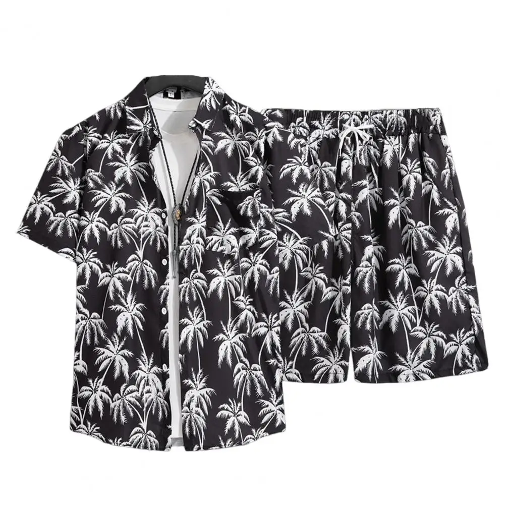 Ropa de playa 3D para hombre, conjunto de 2 piezas, camisa hawaiana y pantalones cortos, ropa de moda, trajes casuales estampados, ropa de playa de