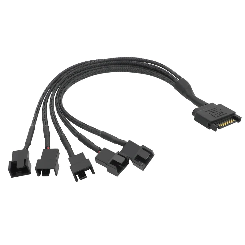 SATA 1 to 3 4 5 4-Pin Power Cable PC Computer Cooling Fan Splitter Hub Converter Adapter Extension Wire Cord