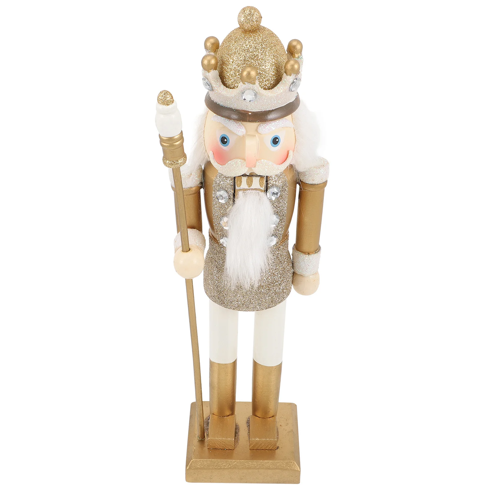 

1pc Wooden Nutcracker Decoration Xmas Tabletop Ornament Wedding Gift For Home Office Desktop Decor Nutcracker Soldier Craft