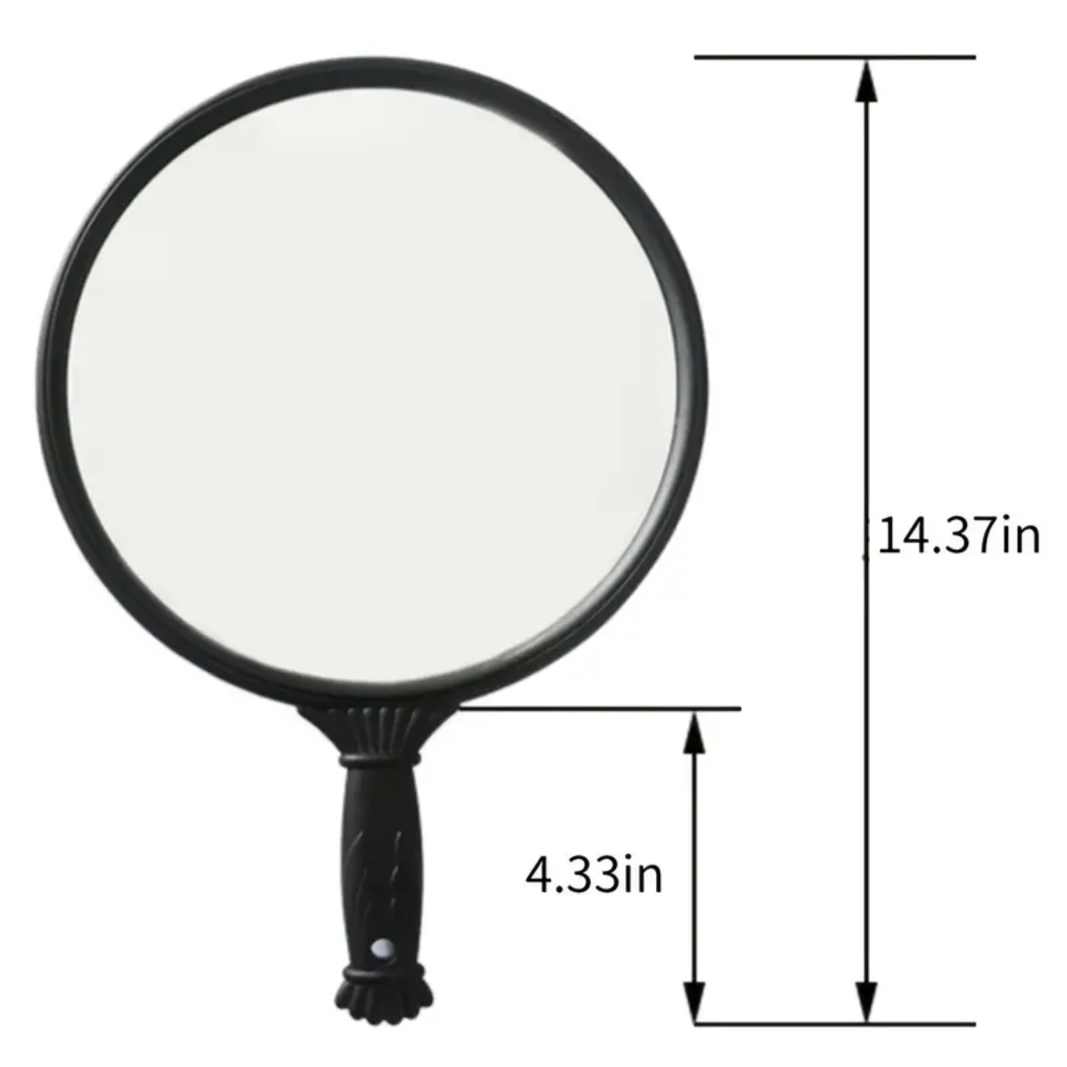 Kosmetikspiegel mit Kunststoffgriff, runder Modellierspiegel für den Friseursalon