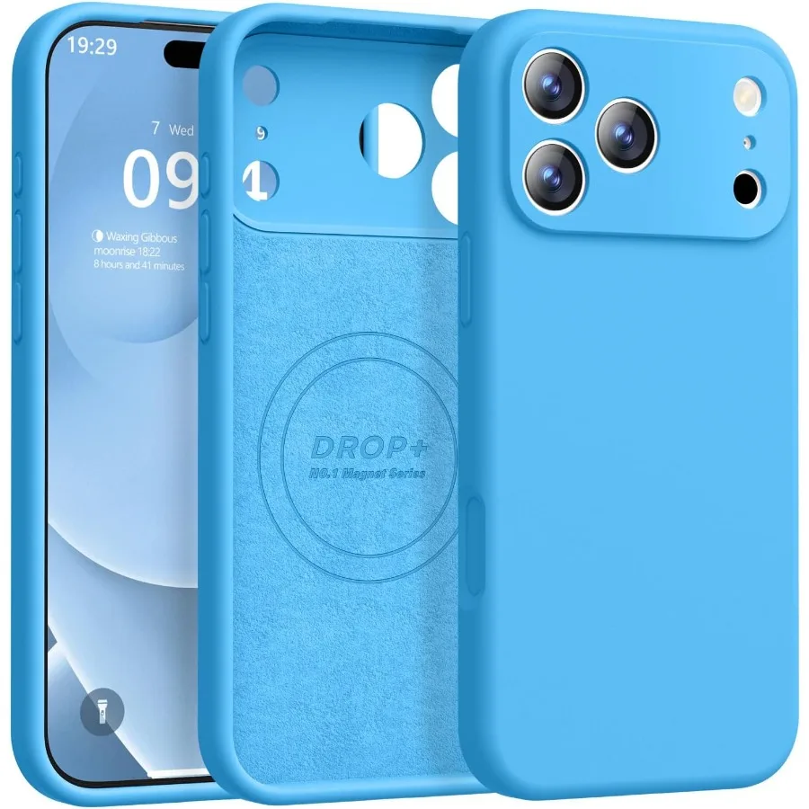 

Magnetic Case for iPhone 17 Pro Max 6.9 inch with Magsafe Compatibility Premium Silicone Satin-Smooth Touch Slim Shockpro