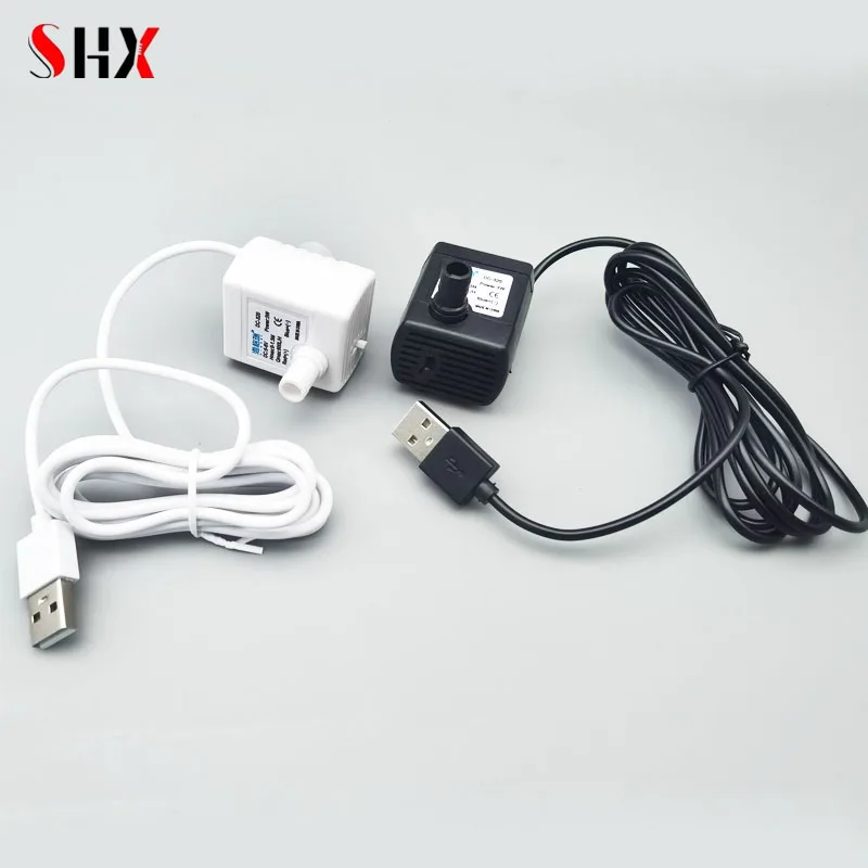 New 3W 500L/H Mini USB Water Electric Pump 5V USB Submersible Pumps Pet Water Dispenser For Pool Fountain Rockery Filter Pump