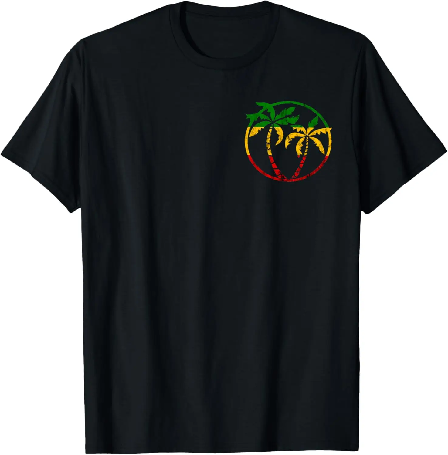

Rasta Reggae Palms Rastafarian Roots Jamaican Hippie T-Shirt