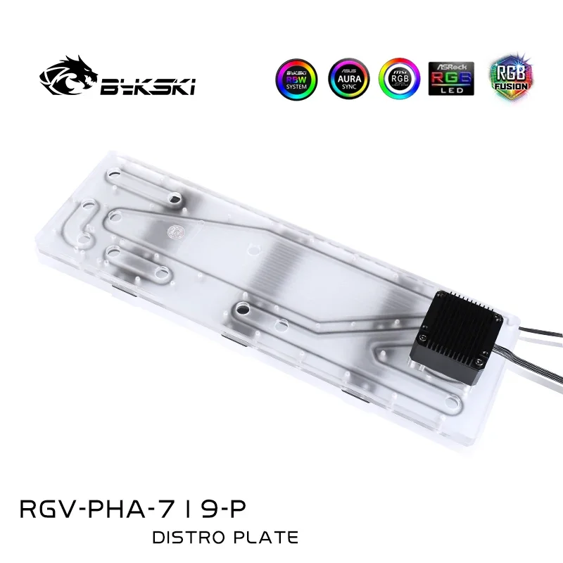 BYKSKI Acrylic Board Waterway Block  Kit Solution for PHANTEKS 719LTG Computer Case for CPU/GPU Block Support DDC Pump Building