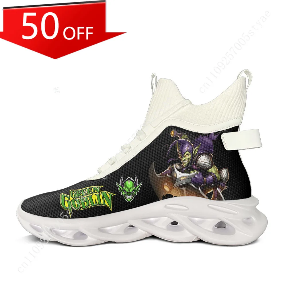 

Кроссовки Marvel Green Goblin High Top Flats для мужчин и женщин, легкие стильные кроссовки для бега и походов