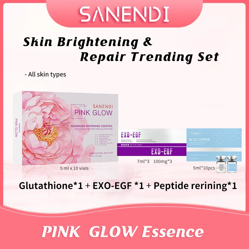 مجموعة Sanendi الرائجة لتفتيح البشرة الوردية المتوهجة + فيتامين C BB Glow Exo حل لمشاكل مجموعة العناية بالبشرة #4
