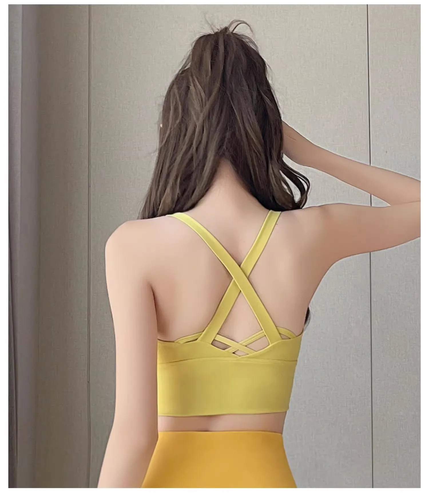 Soutien-gorge de sport pour femme à maintien élevé et contrôle des chocs - Bonnets intégrés monobloc