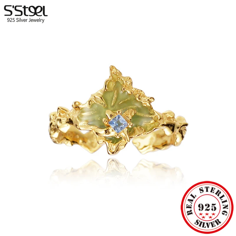 

Женское Винтажное кольцо с изумрудом, из серебра 925 пробы