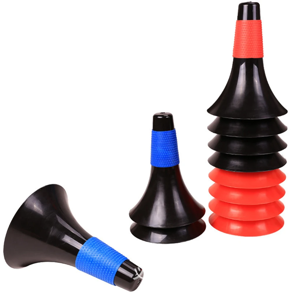 

2 pcs Red Cover Style Marker Cones Strong Durable Skating Flat Base Windproof Football Obstacle Outdoor Cones Sign Barrel Horn