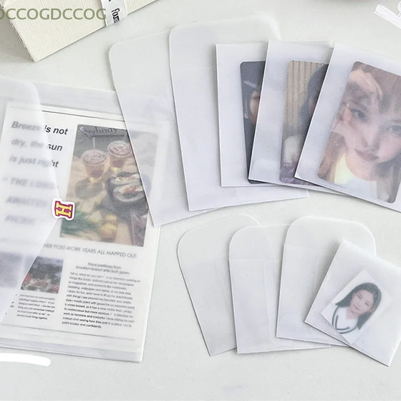 10PCS Wedding Invitation Gift Packing Bag Semi-transparent Sulfuric Acid Paper Envelopes For DIY Postcard Card Storage Bag