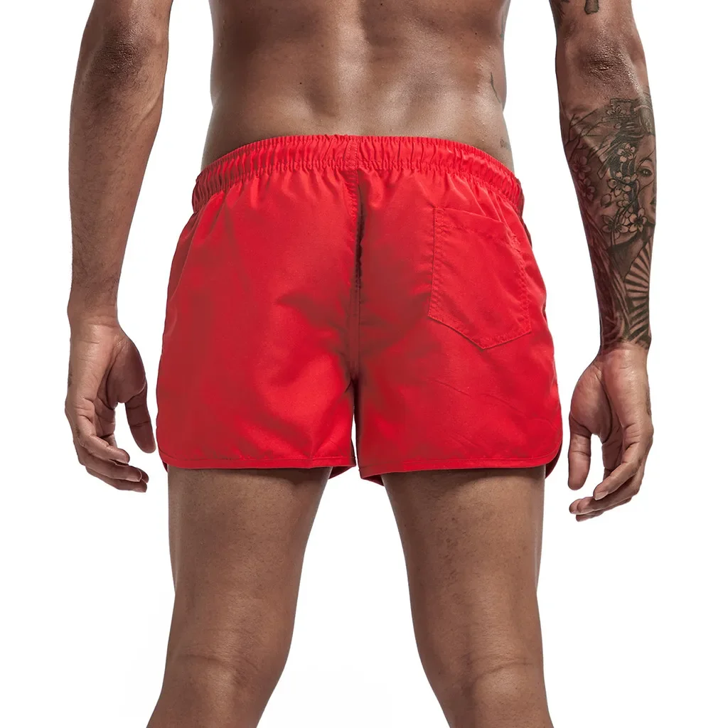 Bañador corto de secado rápido para hombre, traje de baño para correr, pantalones cortos deportivos para surfear