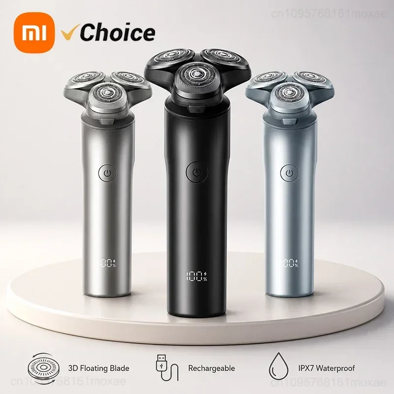 NEW Xiaomi Electric Shaver 3D Floating Blade Washable Electrical Rotary Shaver Trimmer Rechargeable Shaving Beard Machine Men