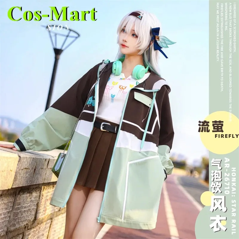 

Cos-Mart Game Honkai: Star Rail Firefly Aventurine Пальто Косплей Костюм Толстовка Вечеринка Ролевая Игра Одежда Новая