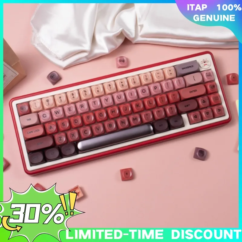 

132 клавиши Губная помада HOA Profile Custom Double Shot PBT Keycaps Полупрозрачный колпачок для клавиш ПК для переключателей Cherry MX Игровая клавиатура