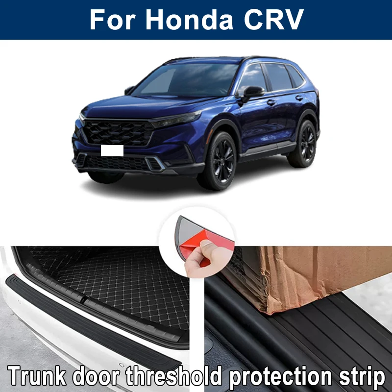Car Trunk Sill Anti-scratch Guard Strip For Honda CRV - Rear Bumper Rubber Protector Decorative Cover Sticker