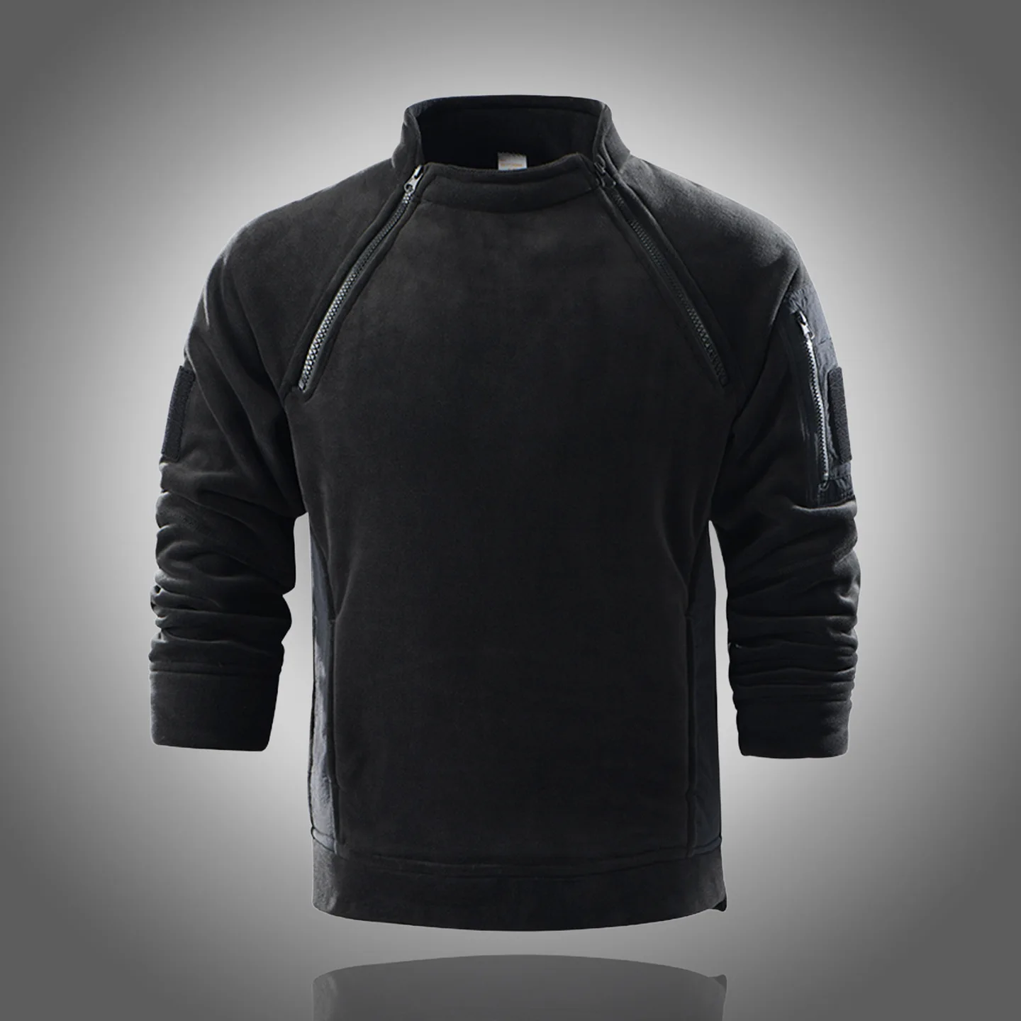 سترة صوف شبكية تكتيكية للرجال - Polartec ® قماش حراري احترافي مع جيوب متعددة الاستخدامات (نظام متوسط الطبقات لجميع الأحوال الجوية) #5