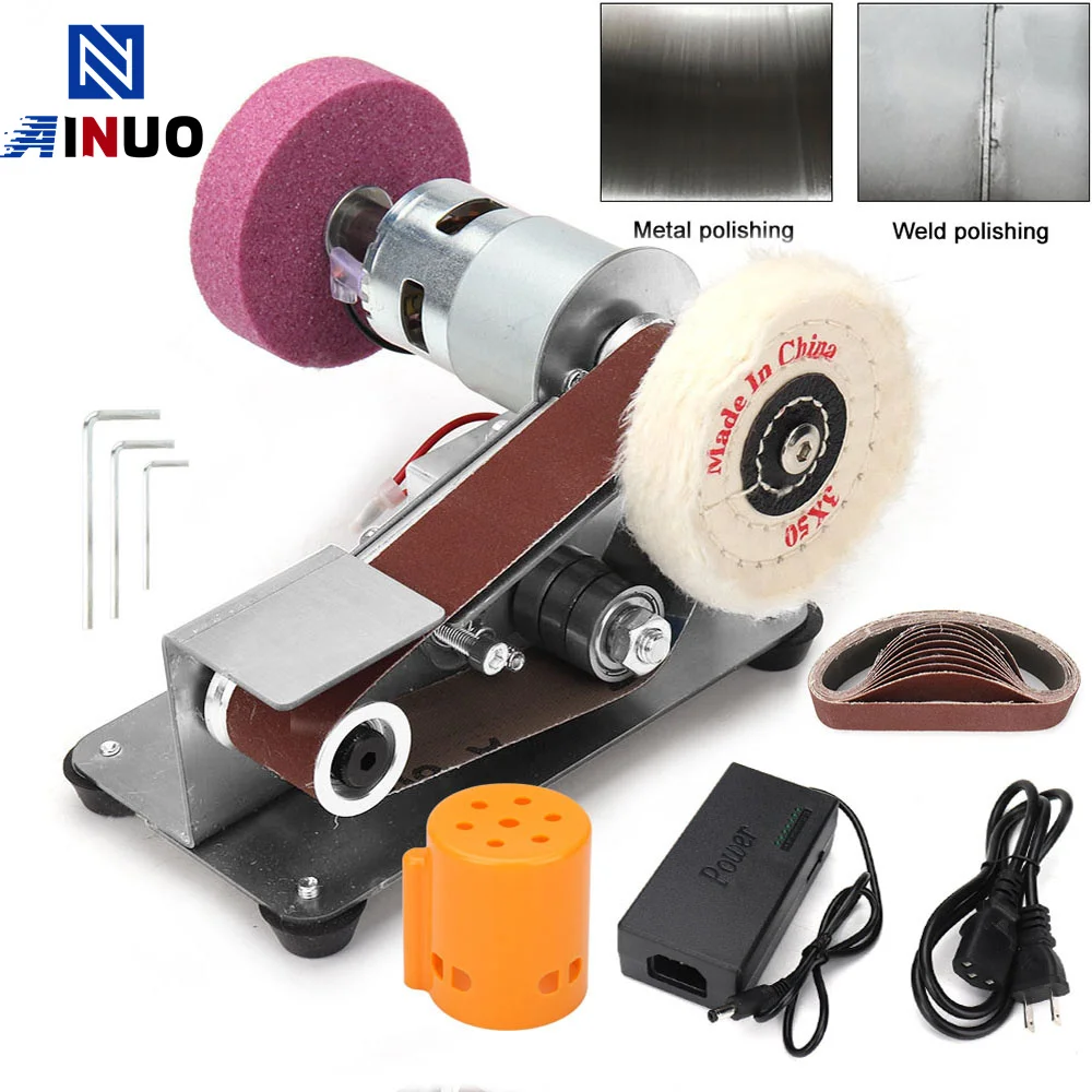 Multifuncional Mini Lixadeira de Cinto Elétrico Faça Você Mesmo Polimento Moagem Moedor de Cinto Sharpener Cutter Bordas de Faca 110 v 220v