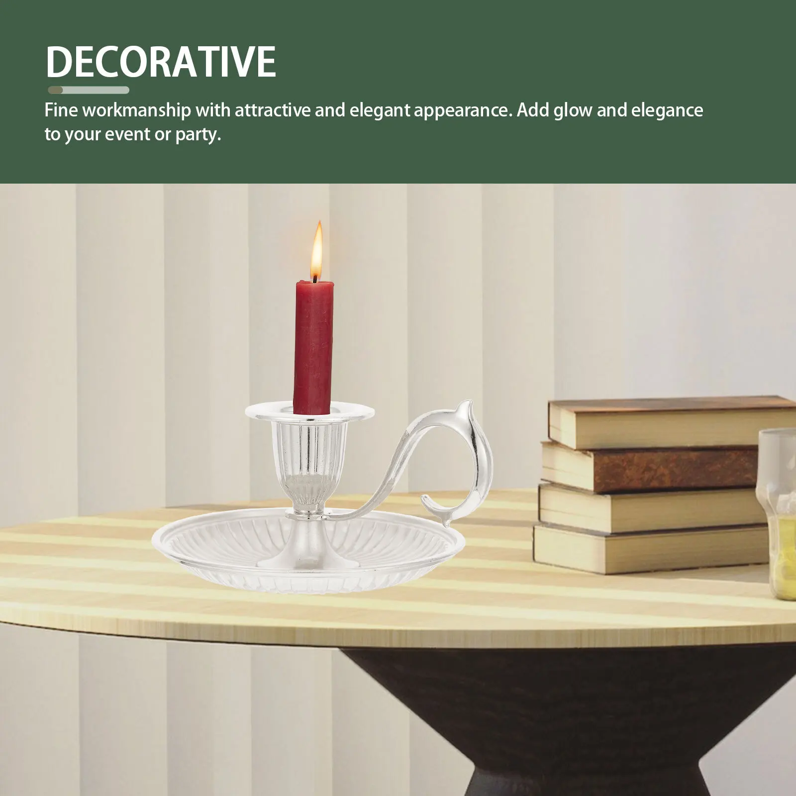 

Classic Metal Taper Holder Vintage Table Candlestick Decorative Stand for Party Wedding Festival Candlelight Decoration