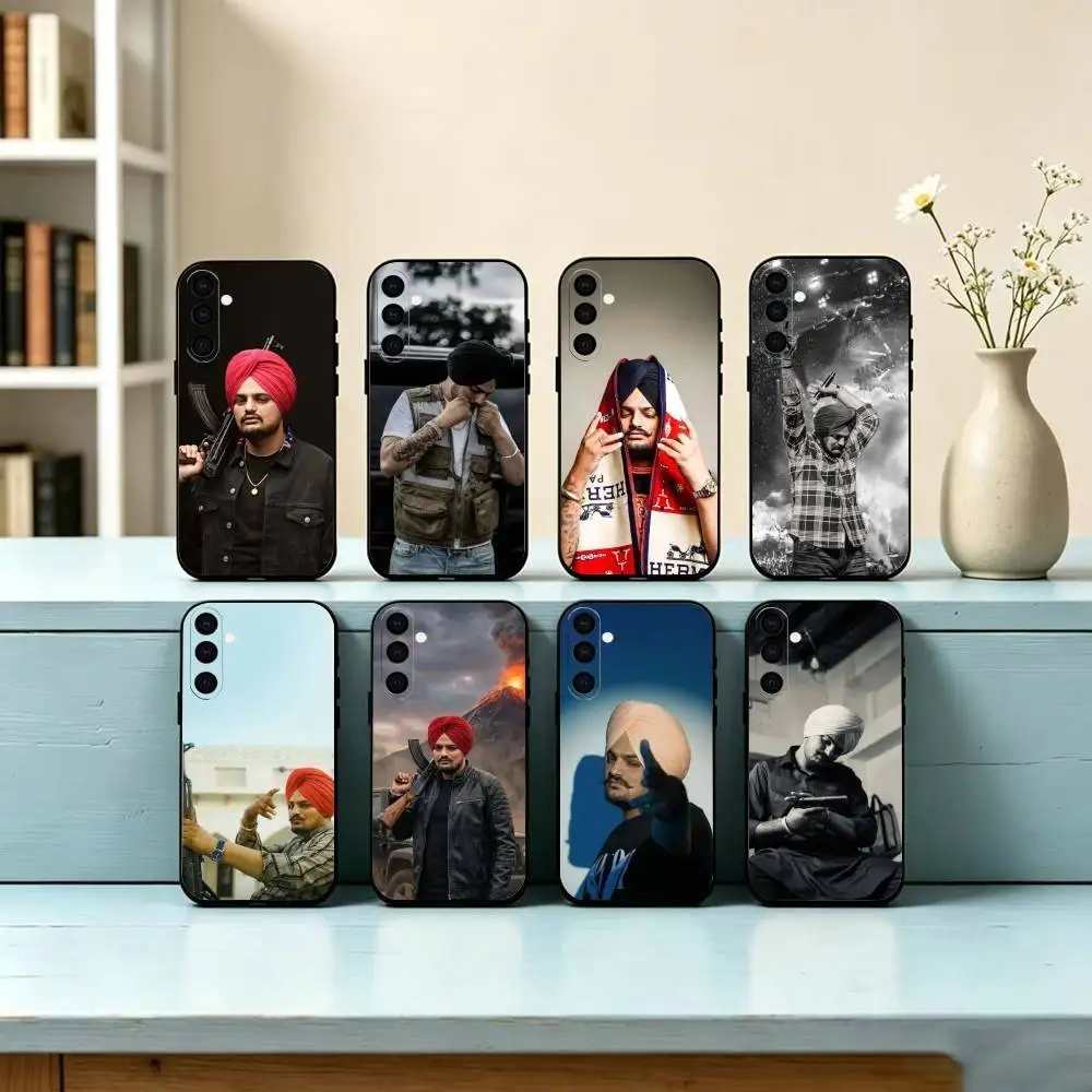 Funda de silicona suave negra para teléfono SINGER Sidhu Moose Wala, compatible con Samsung Galaxy A73, A72, A71, A70, A53, A52, A51