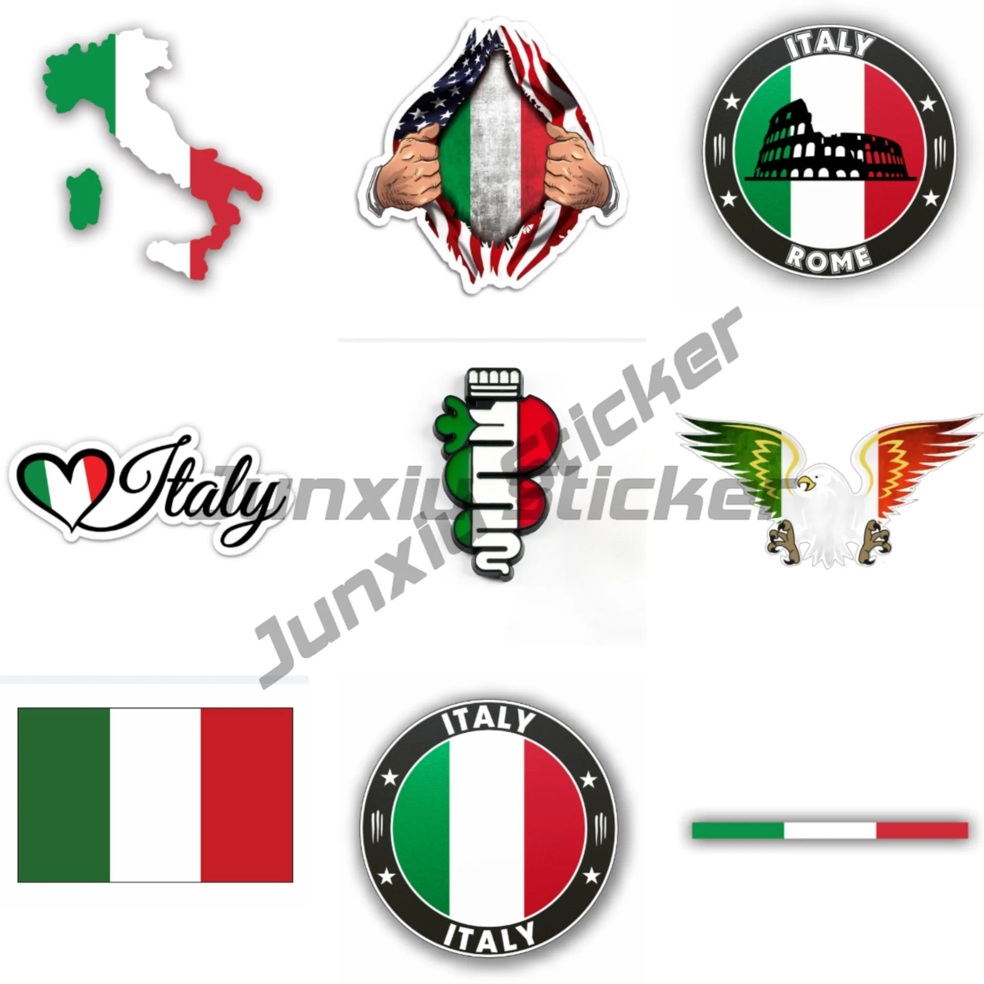 

ITALY BADGE- FLAG SELF ADHESIVE STICKERS CAR VAN TRUCK