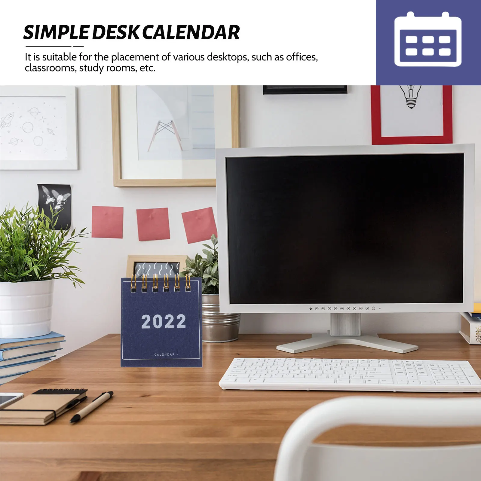 

4Pcs Mini Desk Calendar 2022 Simple Stylish Paper Desktop Decor Portable Small Schedule Organizer for Home Office School Use
