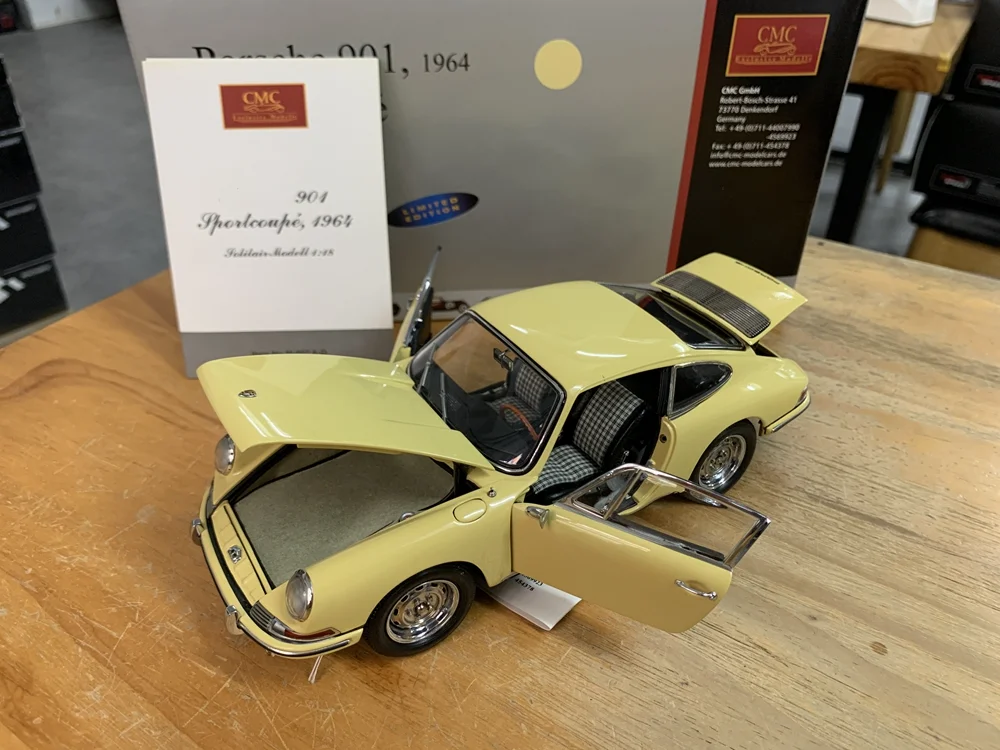 CMC-Modèle de voiture sport coupé 901 M067, alliage entièrement ouvert, simulation, édition limitée, alliage métallique, cadeau jouet, 1:18, 1964