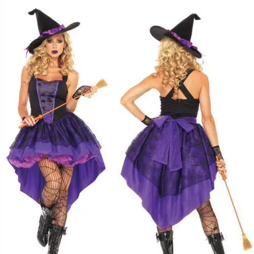 

Purple Witch Costume 8360 Tailored Party Halloween Outfit Stage Performance Women's Clothing Traditional Chinese Ethnic Style