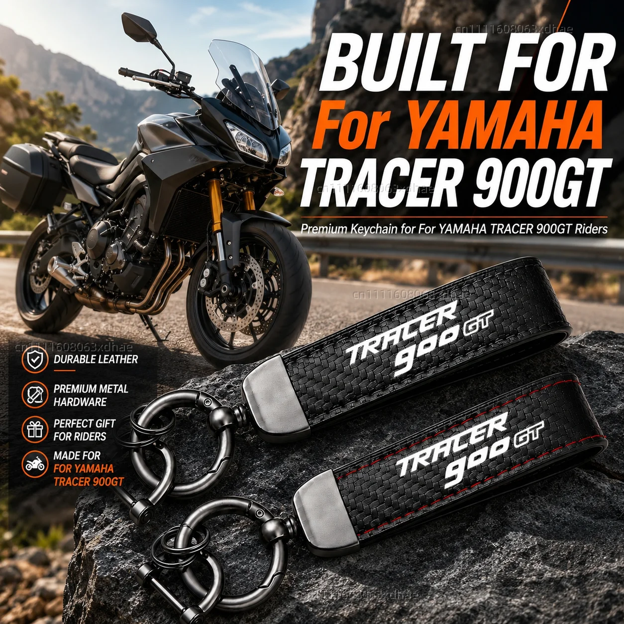 

High-Grade Leather Motorcycle Keychain Holder Keyring Accessories For YAMAHA TRACER 900GT 700GT 700 900 GT MT09 MT07 MT 07 09