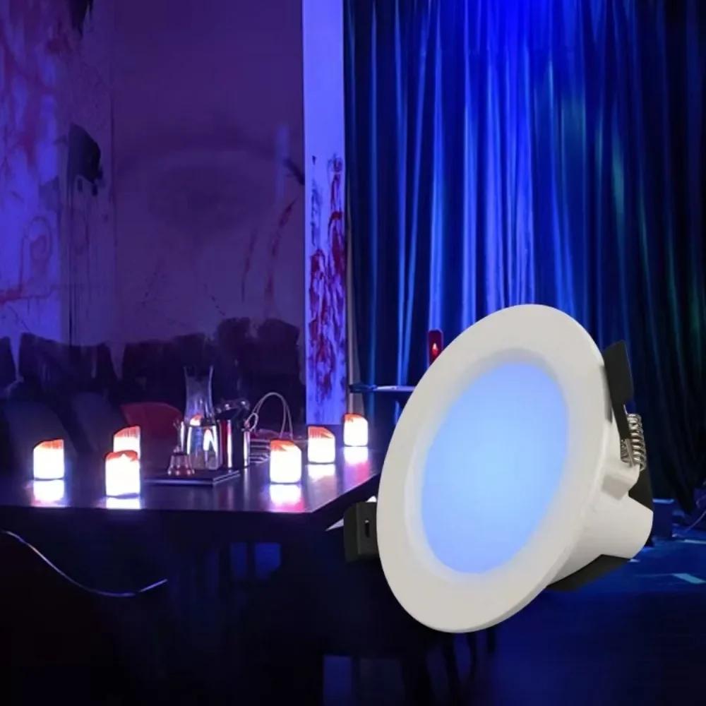 Tuya RGB LED Downlight, Refletor regulável, Bluetooth, Luz de teto inteligente, Controle remoto APP, Vida inteligente, Casa inteligente, 10W