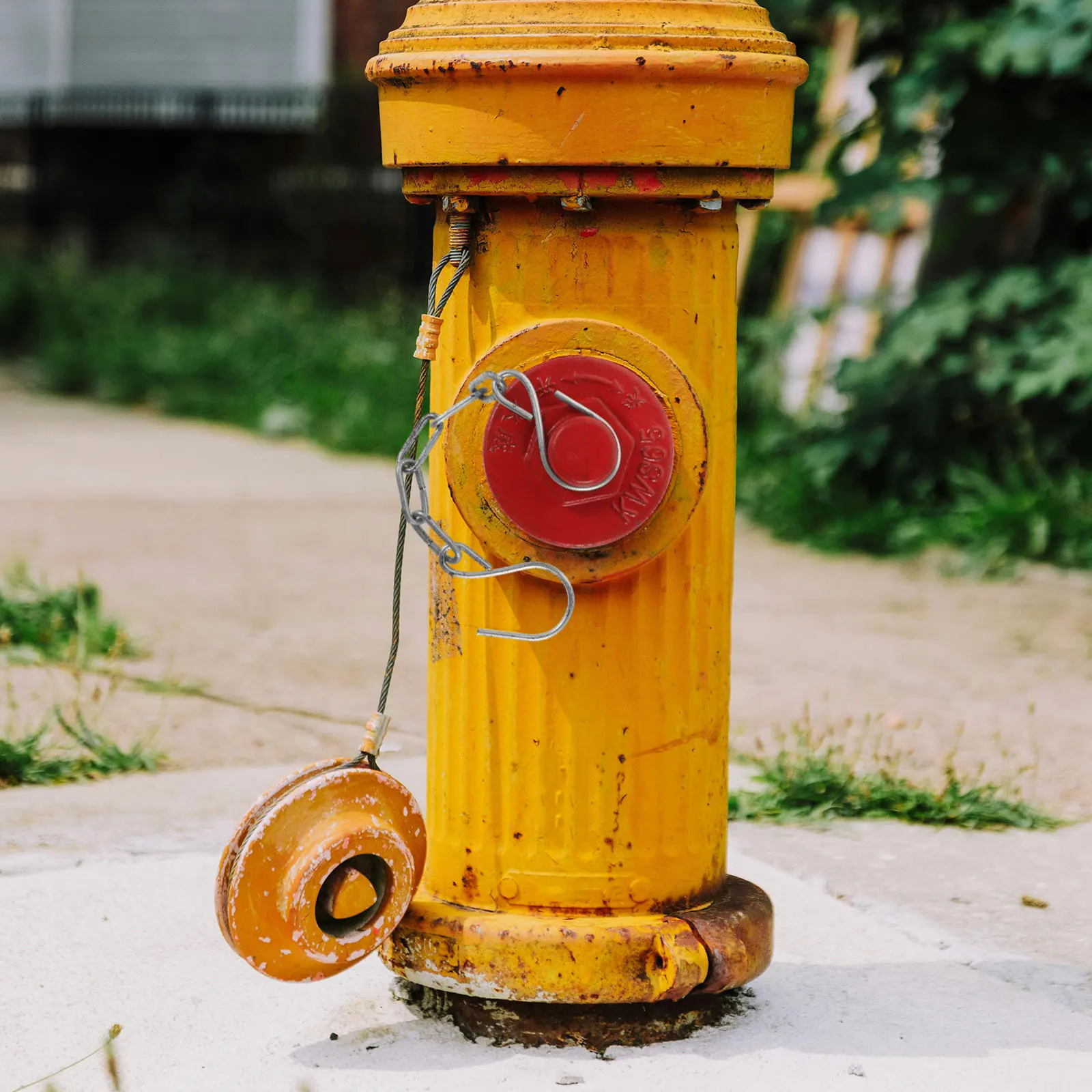 

Cap Replacement Fireproof Durable Metal Fire Hydrant Cover Corrosion Resistant Chain Included Nozzle Adapter Fire