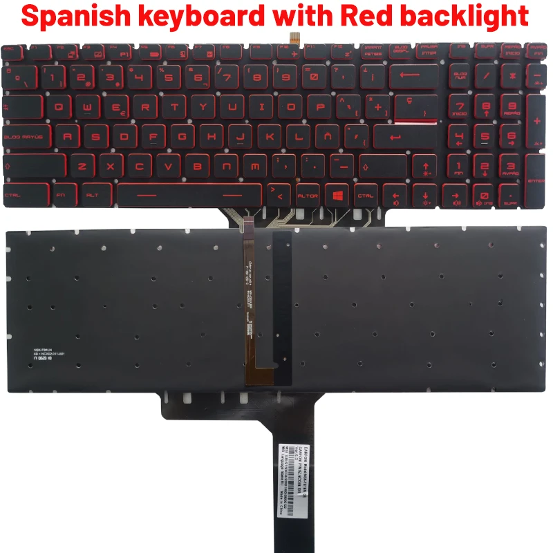 Imagem -05 - Teclado para Notebook Msi Ms16h4 Ms-16h5 Ms-16h7 Ms-16h8 Ms-16l1 Ms-16l2 Ms-1771 -1772 -1773 Ms-1775 -1776 Russo Eua Reino Unido Espanhol