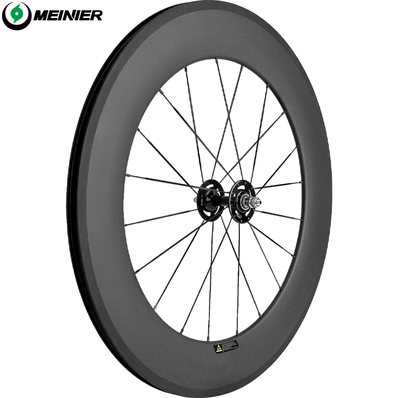 NEW 700c Fixed Gear Carbon Wheelset 88mm Clincher Single Speed Fixie Bike Track Wheels High Strength Racing Wheel Bearing Hubs